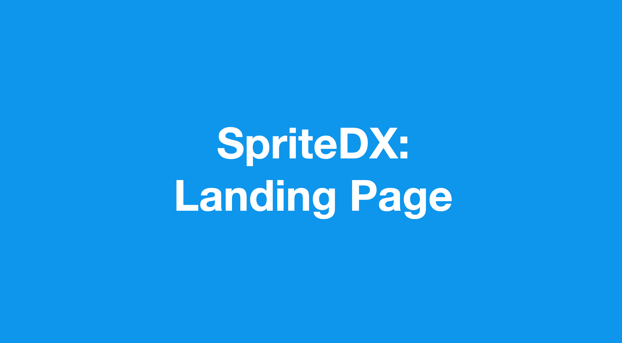 SpriteDX - Landing Page - Mockup